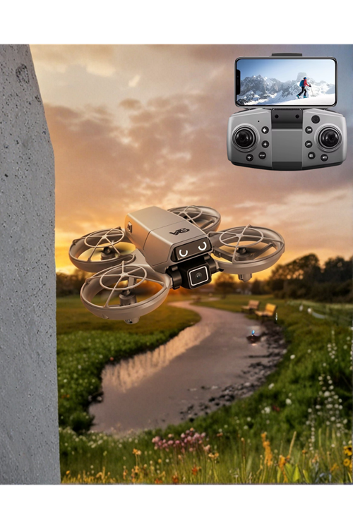 LED Işıklı Mini Drone Kameralı Headless ve APP Destekli