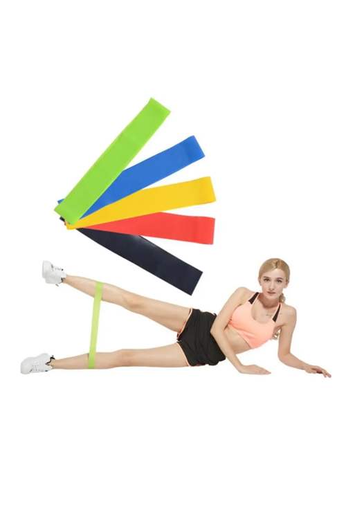 Pilates Direnç Lastiği Fitness Yoga ve Evde Spor İçin Çok Amaçlı Bant