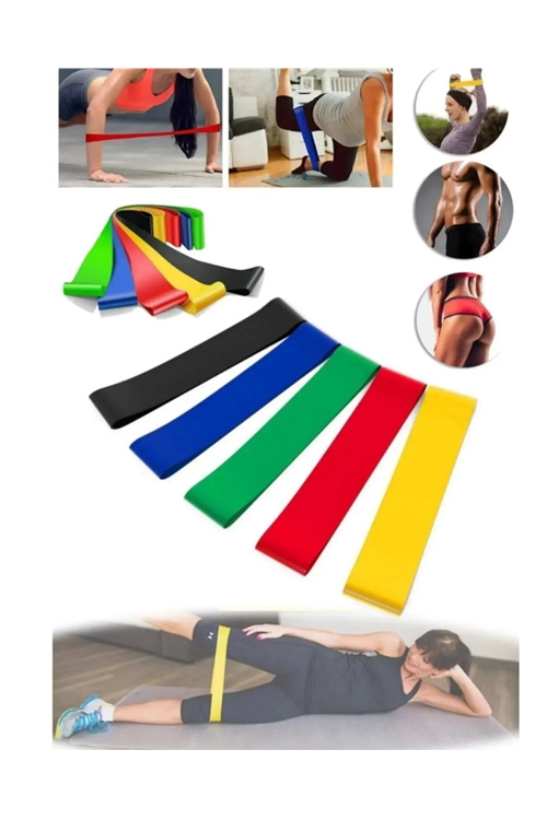 Pilates Direnç Lastiği Fitness Yoga ve Evde Spor İçin Çok Amaçlı Bant