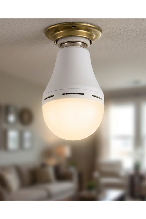 Şarjlı LED Ampul 35W 6500K Soğuk Beyaz E27 Duy Enerji Tasarruflu