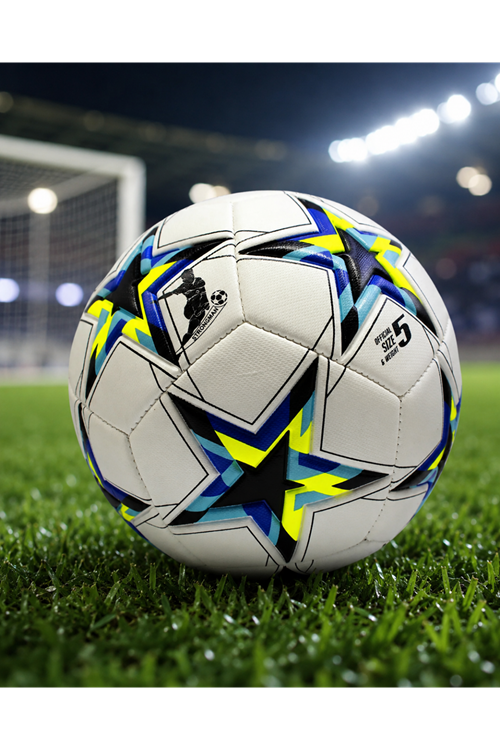 Profesyonel Dikişli Futbol Topu Dayanıklı Kaymaz Yüzeyli Antrenman Topu