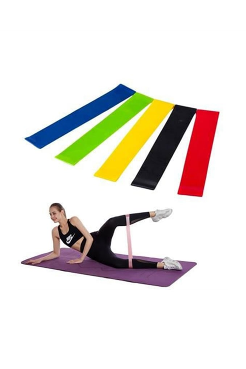 Spor Antrenman Direnç Bandı Esnek Dayanıklı Egzersiz ve Fitness Lastiği