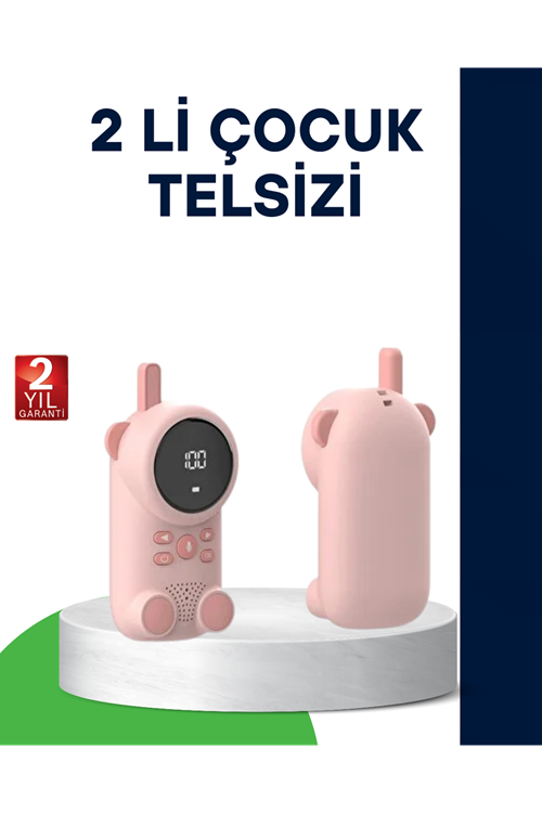 LCD Ekranlı Bebek Telsizi – İki Yönlü Ses, Uzun Menzil, Çocuk Dostu Tasarım