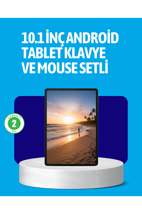 Android 15 Tablet Klavyeli Mouse’lu Profesyonel Set