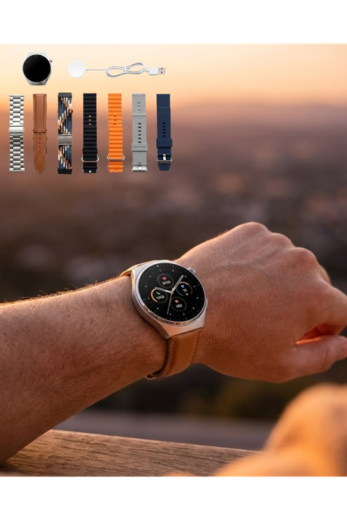 7 Kordonlu Akıllı Saat Bluetooth Arama Bildirim ve Spor Takip Özellikli