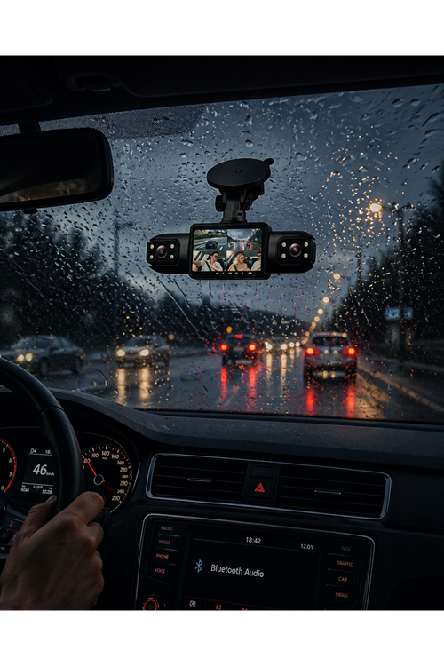 Full HD Araç İçi Kamera Geniş Açılı Lens ve Çok Kanallı Kayıt
