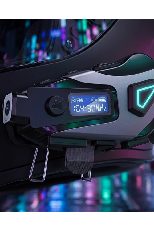 Motosiklet Kask Kulaklığı Bluetooth 5.3 Kamera ve FM Radyo Destekli