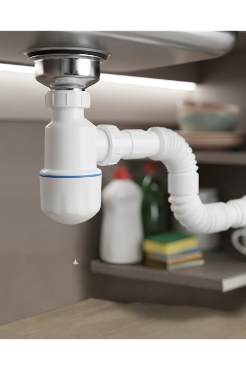 Lavabo Sifon Seti Esnek Borulu Koku Engelleyici Sızdırmaz ve Kolay Montajlı