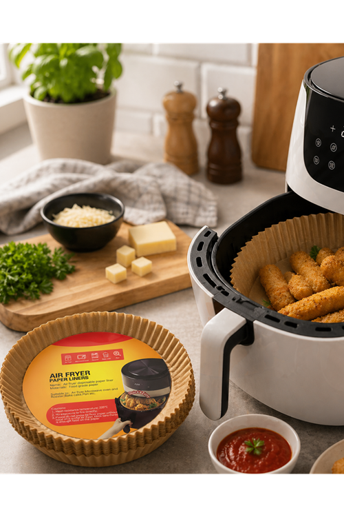 100 Parça Airfryer Kağıdı Tek Kullanımlık Temiz Pişirme Kağıdı