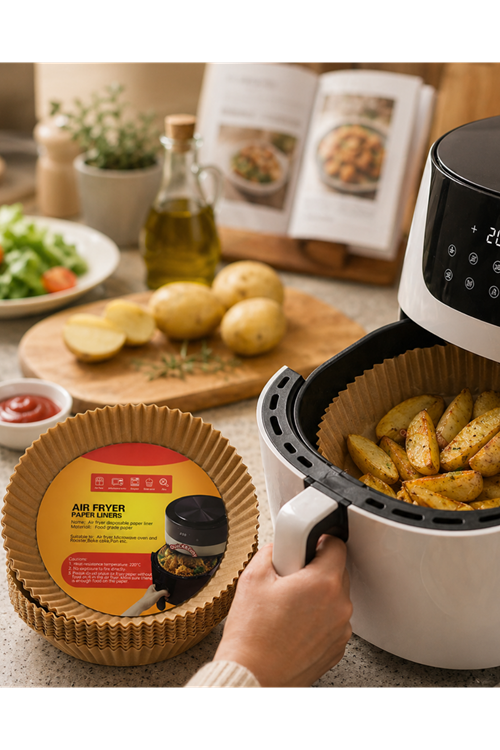 Airfryer Pişirme Kağıdı 100 Lü Yapışmaz Yağ Geçirmez Kağıt