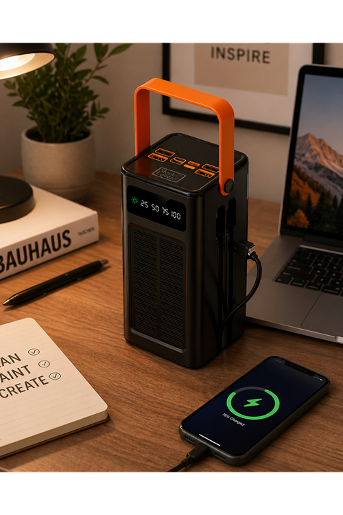 Güneş Enerjili Hızlı Şarj Powerbank Taşınabilir Yüksek Kapasiteli 80.000