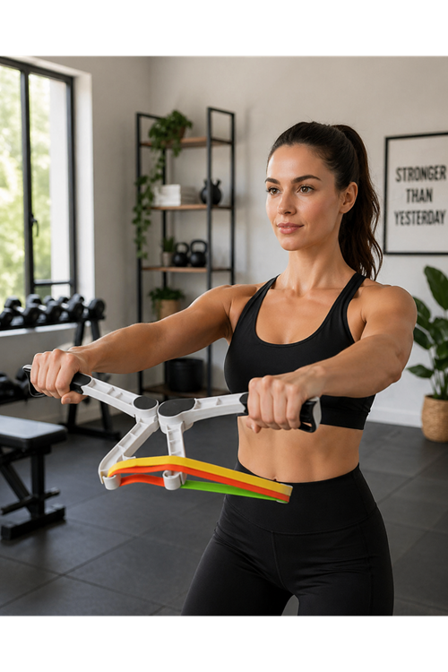 Direnç Bantlı Kol Göğüs Omuz Egzersiz Aleti Evde Fitness Seti