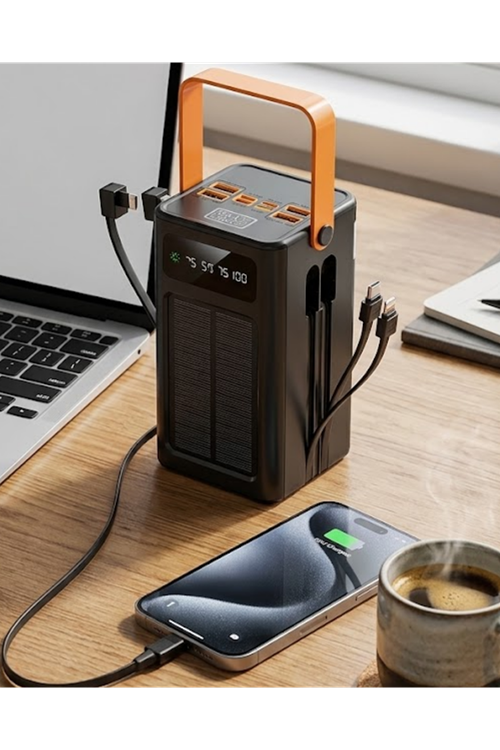 Güneş Enerjili Taşınabilir Powerbank Yüksek Kapasiteli Hızlı Şarj Özellikli