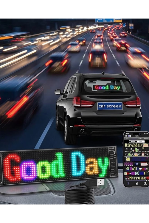 RGB LED Yazı Paneli Telefon Kontrollü Kayan Yazı Animasyonlu Ekran