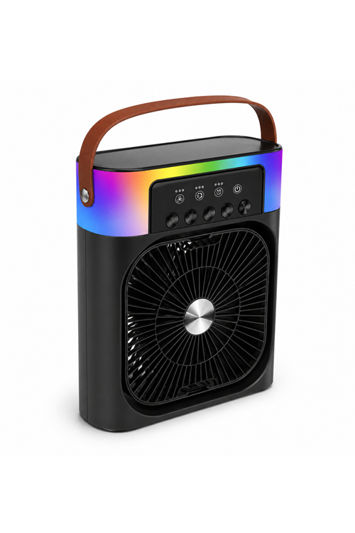 RGB Işıklı Buharlı Masaüstü Fan Sessiz Çalışan USB Şarjlı Taşınabilir Fan
