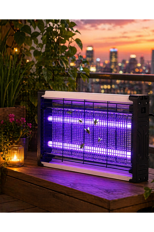 Ev Balkon Mutfak İçin Elektrikli Sinek Savar UV Işıklı Sessiz Lamba