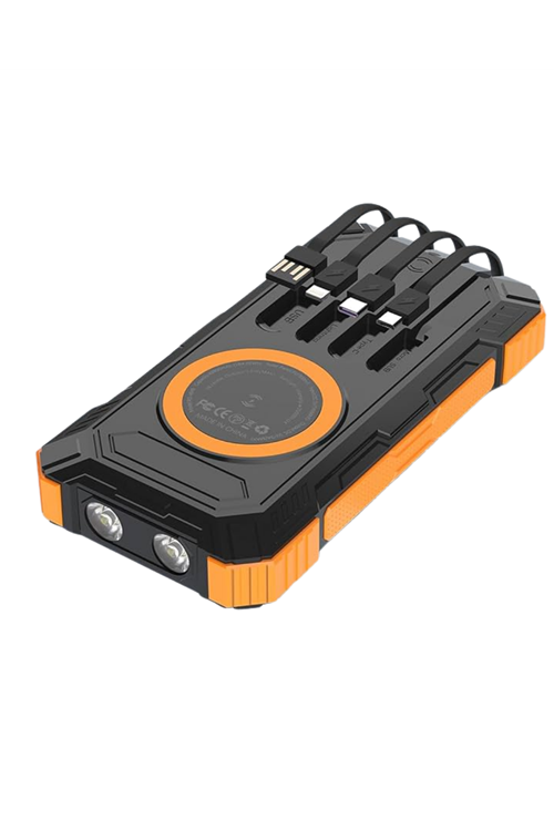 20000 mAh Powerbank Güneş Enerjili Kablosuz Şarj Hızlı Şarj Taşınabilir Batarya