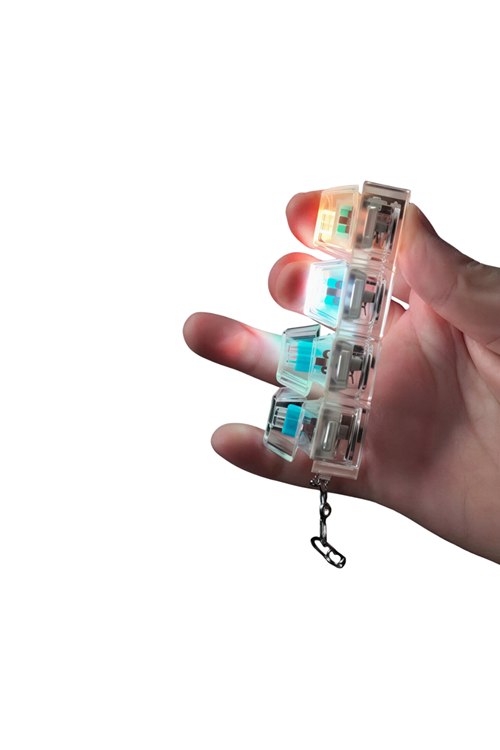 Mekanik Klavye Anahtarlık Işıklı Stres Giderici Klik Tuş Oyuncağı Renkli Fidget