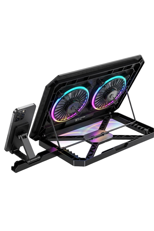 RGB Fanlı Laptop Soğutma Standı USB Girişli Notebook Yükseltici
