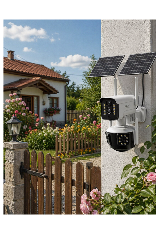 Güneş Enerjili Arsa Kamerası 4G SIM Kartlı Gece Görüşlü Solar Kamera 2 Yıl Garantili