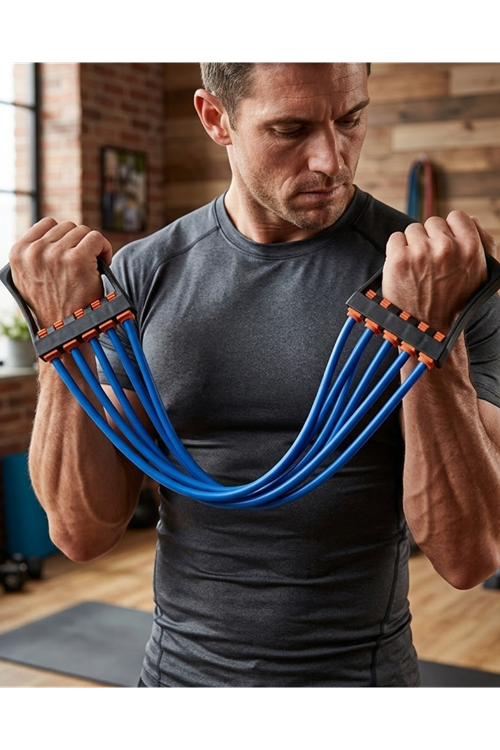 Fitness Direnç Lastiği Evde Spor İçin Çok Amaçlı Egzersiz Bandı