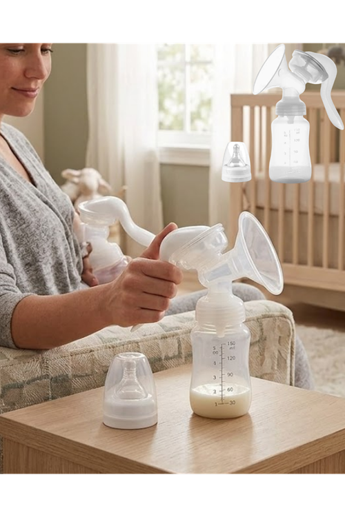 Manuel Göğüs Pompası Masaj Özellikli BPA İçermez Taşınabilir 180 ML
