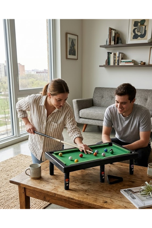 Mini Bilardo Masası Oyuncak Seti Çocuklar İçin Eğlenceli Masa Oyunu