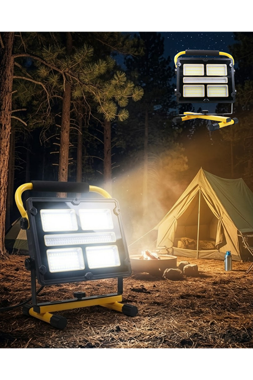 Solar ve USB Şarjlı Güçlü LED Çalışma Lambası Ayarlanabilir Açılı Kamp Feneri