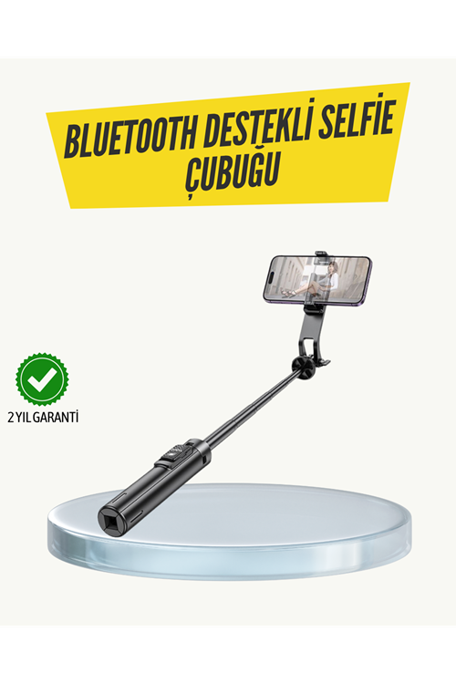 Bluetooth Selfie Çubuğu –  Katlanabilir, Uzaktan Kumandalı