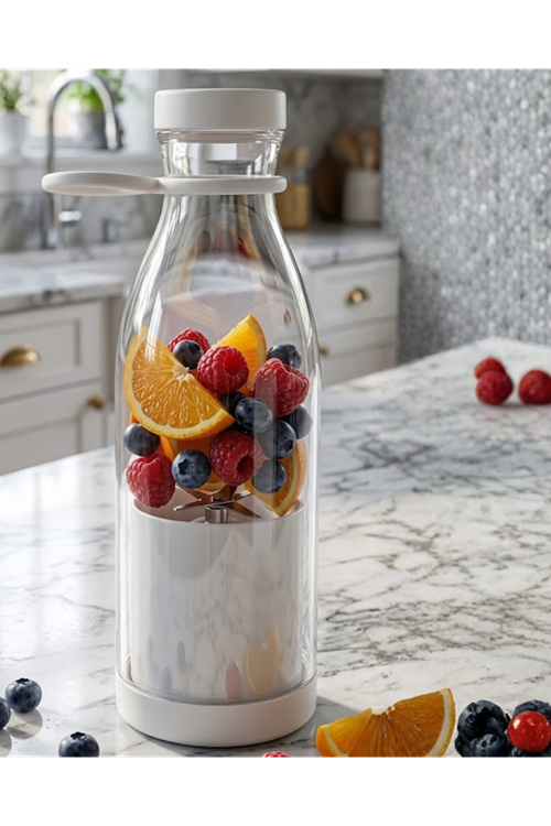 Şarjlı Taşınabilir Blender 380 ml USB Kablosuz Smoothie ve Meyve Karıştırıcı