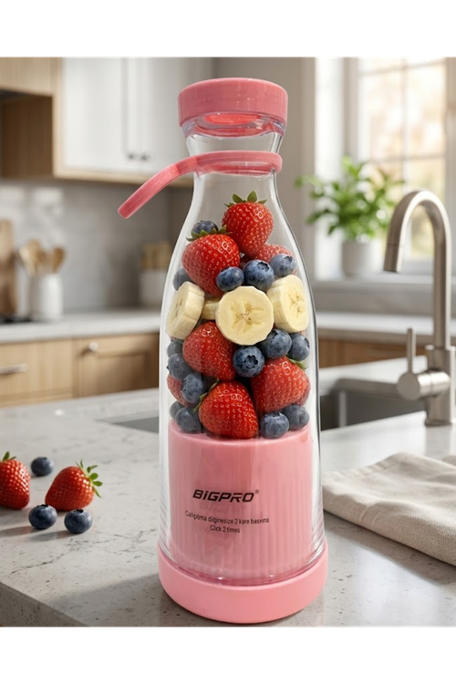 USB Şarjlı Mini Blender Taşınabilir Smoothie Yapıcı Hafif ve Pratik Tasarım