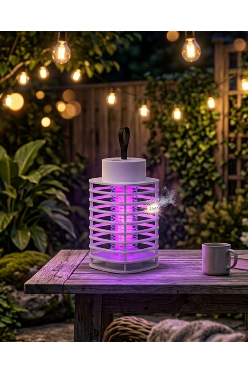 Akıllı Elektrikli Böcek Öldürücü Lamba UV Mor Işık Sessiz Gece Kullanımı Duvara Asılabilir