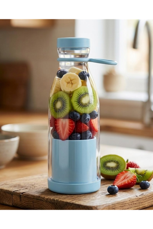 Kablosuz Taşınabilir Blender 380 ml Smoothie Milkshake Meyve Karıştırıcı