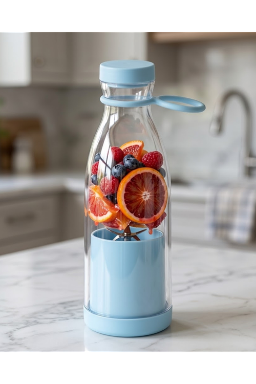 USB Şarjlı Mini Blender 380 ml Taşınabilir Smoothie Yapıcı Pratik Kullanım