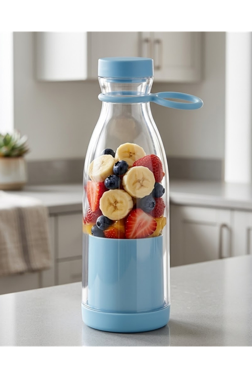 Şarjlı Taşınabilir Blender 380 ml USB Kablosuz Smoothie ve Meyve Karıştırıcı