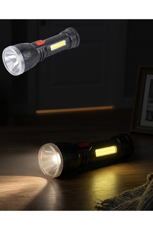 Şarjlı Uzun Menzilli El Feneri 9 LED Dayanıklı ve Güçlü