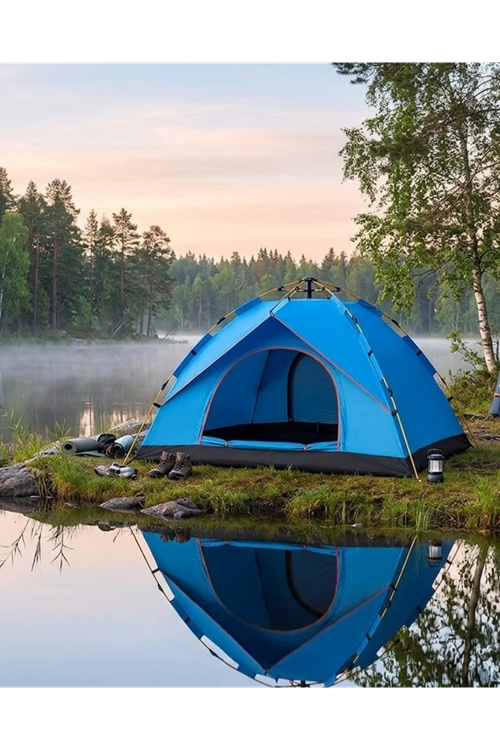 2 3 Kişilik Otomatik Kamp Çadırı Su Geçirmez Outdoor Pratik Kurulum