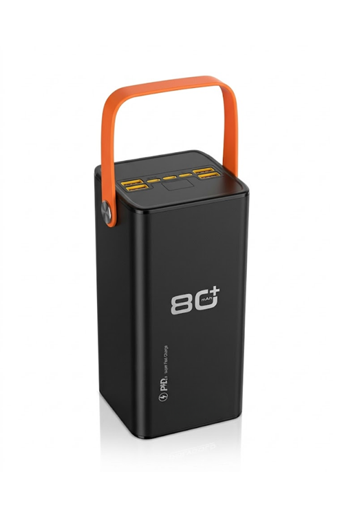 Süper Hızlı Şarj Powerbank 80000 mAh Büyük Kapasite Çoklu USB Çıkışlı Taşınabilir Şarj Aleti