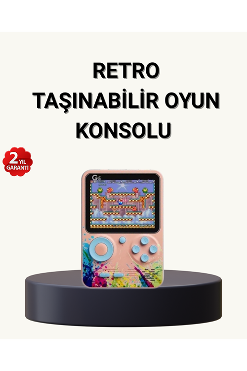 500 Klasik Oyunlu Retro Oyun Konsolu Taşınabilir ve TV Bağlantılı