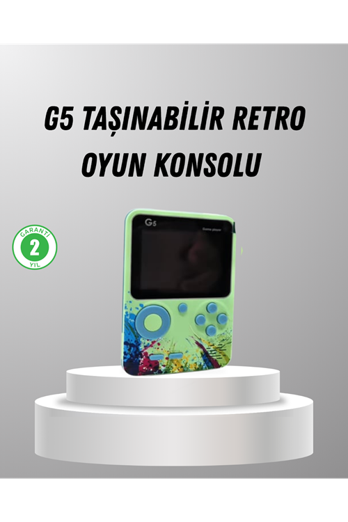 500 Oyunlu G5 Retro Mini Oyun Konsolu 3 İnç Ekran ve TV Desteği