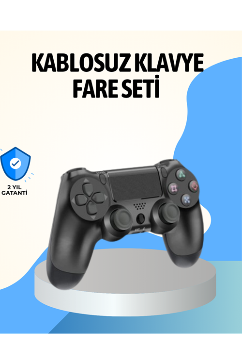 PS4 Uyumlu Kablosuz Oyun Kolu Ergonomik Çift Titreşimli