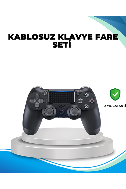 Kablosuz PS4 Oyun Kolu Çift Motor Titreşimli Uzun Bataryalı