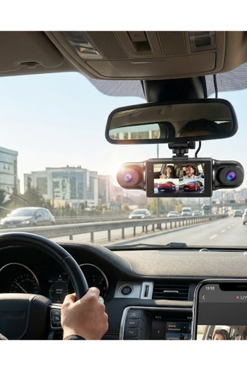 1080P Araç Kamerası Mobil Uygulama Bağlantılı G Sensörlü Güvenlik Sistemi