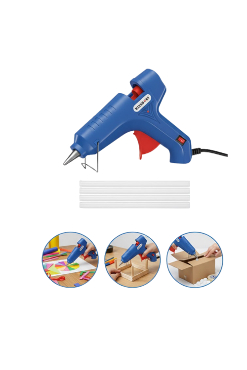 Ev ve Hobi İçin 60 W Silikon Tabancası 11 mm Uyumlu 5 Adet Hediye Silikon