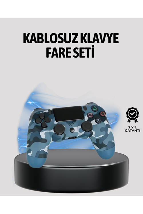 Kablosuz PS4 Controller Çift Motorlu Dayanıklı Gamepad
