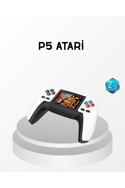 520 Klasik Oyunlu P5™ ControllerView Retro Konsol – Şarjlı,  Ergonomik Tasarım