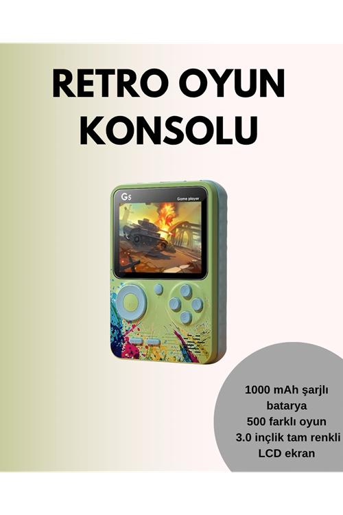 TV Bağlantılı 500 Oyunlu Mini Gameboy Konsol