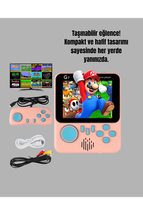 Şarjlı 3.5 İnç Retro Oyun Konsolu