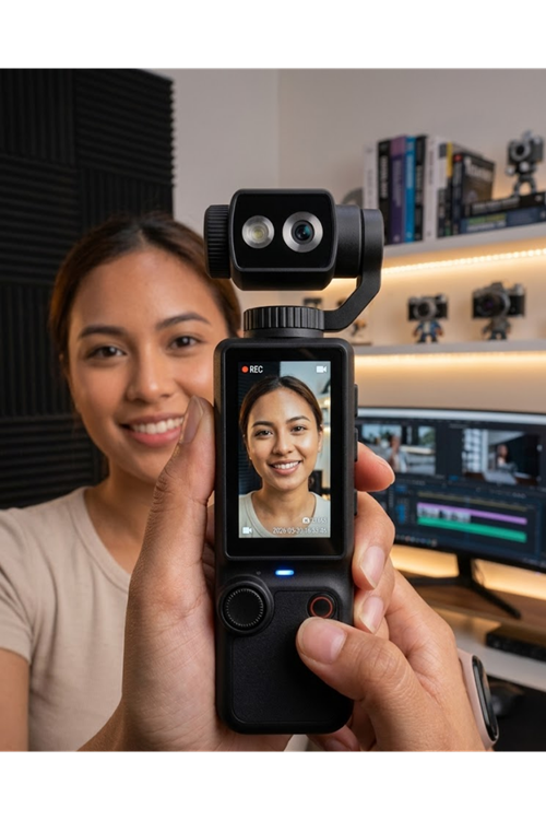 Kompakt 4K Vlog Kamera 2.0 IPS Ekran Otomatik Odaklama ve Stereo Ses Kayıtlı