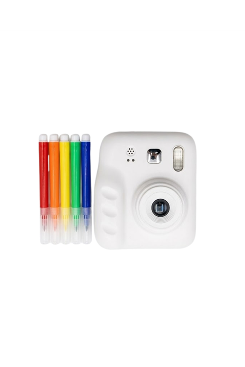 Mini Çocuk Fotoğraf Makinesi Baskı Özellikli Video Çekim 4 Kağıt Rulo Hediyeli